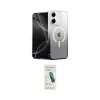 ieg™ iPhone 12 Kılıf Eksen Minimal Özel Seri - Şeffaf Pasifik Cam Ekran Koruyucu