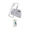 ieg™ iPhone 12 Kılıf Nova Asil Özel Seri - Şeffaf Pasifik Cam Ekran Koruyucu