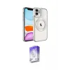 ieg™ iPhone 12 Kılıf Nova Işık Özel Seri - Siyah Bilvis 5in1 3D Magic Cam Ekran Koruyucu
