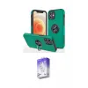 ieg™ iPhone 12 Kılıf Odak Form Prime - Siyah Bilvis 5in1 3D Magic Cam Ekran Koruyucu