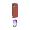 ieg™ iPhone 12 Kılıf Yankı Serisi - Siyah Bilvis 5in1 3D Magic Cam Ekran Koruyucu