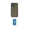 ieg™ iPhone 12 Mini Kılıf Ahenk Çizgi Serisi - Şeffaf Royal Nano Ekran Koruyucu