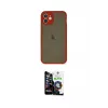 ieg™ iPhone 12 Mini Kılıf Ahenk Çizgi Serisi - Şeffaf Temperli Cam Ekran Koruyucu