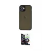 ieg™ iPhone 12 Mini Kılıf Ahenk Çizgi Serisi - Şeffaf Temperli Cam Ekran Koruyucu