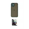 ieg™ iPhone 12 Mini Kılıf Ahenk Çizgi Serisi - Şeffaf Temperli Cam Ekran Koruyucu