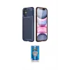 ieg™ iPhone 12 Mini Kılıf Eksen Form Prime - Şeffaf Royal Nano Ekran Koruyucu