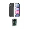 ieg™ iPhone 12 Mini Kılıf Eksen Form Prime - Siyah 360 Mat Full Body Arka Koruyucu