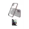 ieg™ iPhone 12 Mini Kılıf Nova Asil Özel Seri - Şeffaf Temperli Cam Ekran Koruyucu