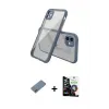 ieg™ iPhone 12 Mini Kılıf Nova Asil Özel Seri - Şeffaf Temperli Cam Ekran Koruyucu + Shine Kamera Lens Koruma Cam - SABE