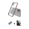 ieg™ iPhone 12 Mini Kılıf Nova Asil Özel Seri - Şeffaf Temperli Cam Ekran Koruyucu + Shine Kamera Lens Koruma Cam - SABE
