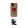ieg™ iPhone 12 Mini Kılıf Yörünge Çizgi - Şeffaf Temperli Cam Ekran Koruyucu