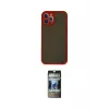 ieg™ iPhone 12 Pro Kılıf Ahenk Çizgi Serisi - Siyah 34D Hayalet Izgaralı Cam
