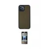 ieg™ iPhone 12 Pro Kılıf Ahenk Çizgi Serisi - Siyah 34D Hayalet Izgaralı Cam
