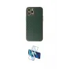 ieg™ iPhone 12 Pro Kılıf Ahenk Işık - Siyah 3D Antistatik Cam Ekran Koruyucu