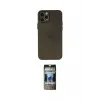 ieg™ iPhone 12 Pro Kılıf Atlas Minimal Prime - Siyah 34D Hayalet Izgaralı Cam