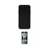 ieg™ iPhone 12 Pro Kılıf Çekirdek Modern Serisi - Siyah 34D Hayalet Izgaralı Cam