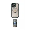 ieg™ iPhone 12 Pro Kılıf Kutup Modern - Siyah 34D Hayalet Izgaralı Cam