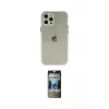 ieg™ iPhone 12 Pro Kılıf Nova Asil Özel Seri - Siyah 34D Hayalet Izgaralı Cam