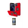 ieg™ iPhone 12 Pro Kılıf Odak Form Prime - Siyah 34D Hayalet Izgaralı Cam
