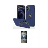 ieg™ iPhone 12 Pro Kılıf Odak Form Prime - Siyah 34D Hayalet Izgaralı Cam