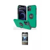 ieg™ iPhone 12 Pro Kılıf Odak Form Prime - Siyah 34D Hayalet Izgaralı Cam
