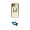 ieg™ iPhone 12 Pro Kılıf Pusula Form - Siyah 3D Antistatik Seramik Nano Ekran Koruyucu