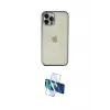ieg™ iPhone 12 Pro Kılıf Vadi Minimal - Siyah 3D Antistatik Cam Ekran Koruyucu