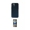 ieg™ iPhone 12 Pro Kılıf Yadigar Yansıma Serisi - Siyah 34D Hayalet Izgaralı Cam