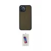 ieg™ iPhone 12 Pro Max Kılıf Ahenk Çizgi Serisi - Siyah Joko 5D Cam