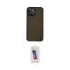 ieg™ iPhone 12 Pro Max Kılıf Ahenk Çizgi Serisi - Siyah Joko 5D Cam