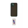 ieg™ iPhone 12 Pro Max Kılıf Ahenk Çizgi Serisi - Siyah Joko 5D Cam