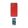 ieg™ iPhone 12 Pro Max Kılıf Ahenk Işık - Siyah 34D Izgaralı Cam