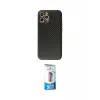 ieg™ iPhone 12 Pro Max Kılıf Ahenk Işık - Siyah 5D Eko Cam Ekran Koruyucu