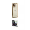 ieg™ iPhone 12 Pro Max Kılıf Çekirdek Klasik Serisi - Şeffaf Temperli Cam Ekran Koruyucu