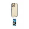 ieg™ iPhone 12 Pro Max Kılıf Çekirdek Klasik Serisi - Siyah 34D Izgaralı Cam