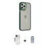 ieg™ iPhone 12 Pro Max Kılıf Eksen Doku Prime - Siyah Joko Magic 5D Cam + Shine Kamera Lens - GD
