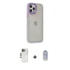 ieg™ iPhone 12 Pro Max Kılıf Eksen Doku Prime - Siyah Joko Magic 5D Cam + Shine Kamera Lens - GD