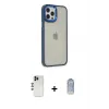 ieg™ iPhone 12 Pro Max Kılıf Eksen Doku Prime - Siyah Joko Magic 5D Cam + Shine Kamera Lens - GD