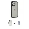 ieg™ iPhone 12 Pro Max Kılıf Eksen Doku Prime - Siyah Joko Magic 5D Cam + Shine Kamera Lens - GD