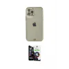 ieg™ iPhone 12 Pro Max Kılıf Eksen Minimal Koleksiyonu - Şeffaf Temperli Cam Ekran Koruyucu