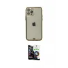 ieg™ iPhone 12 Pro Max Kılıf Eksen Minimal Koleksiyonu - Şeffaf Temperli Cam Ekran Koruyucu