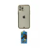 ieg™ iPhone 12 Pro Max Kılıf Eksen Minimal Koleksiyonu - Siyah 18D Cam Ekran Koruyucu