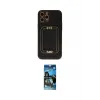 ieg™ iPhone 12 Pro Max Kılıf Kozmos Minimal Prime - Siyah 34D Izgaralı Cam