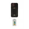 ieg™ iPhone 12 Pro Max Kılıf Kozmos Minimal Prime - Siyah Polymer Nano Ekran Koruyucu