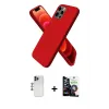 ieg™ iPhone 12 Pro Max Kılıf Kozmos Yansıma Özel Seri - Şeffaf Temperli Cam Ekran Koruyucu + Shine Kamera Lens - LT