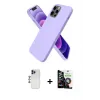ieg™ iPhone 12 Pro Max Kılıf Kozmos Yansıma Özel Seri - Şeffaf Temperli Cam Ekran Koruyucu + Shine Kamera Lens - LT