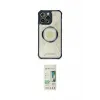 ieg™ iPhone 12 Pro Max Kılıf Kutup Modern - Siyah 20D Premium Cam Ekran Koruyucu