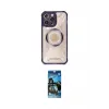 ieg™ iPhone 12 Pro Max Kılıf Kutup Modern - Siyah 34D Izgaralı Cam