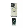 ieg™ iPhone 12 Pro Max Kılıf Kutup Modern - Siyah 360 Mat Full Body Arka Koruyucu