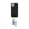 ieg™ iPhone 12 Pro Max Kılıf Nova Çizgi - Şeffaf Royal Nano Ekran Koruyucu